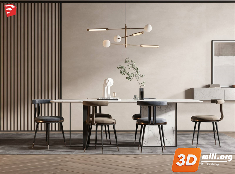 Dining Table Set Skp Files